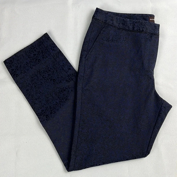 Dana Bushman Women’s 10 Textured Straight Leg Pockets Cotton Blend Dress Pant - Picture 1 of 7